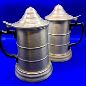 #14 Pair of Aluminum Beer Steins